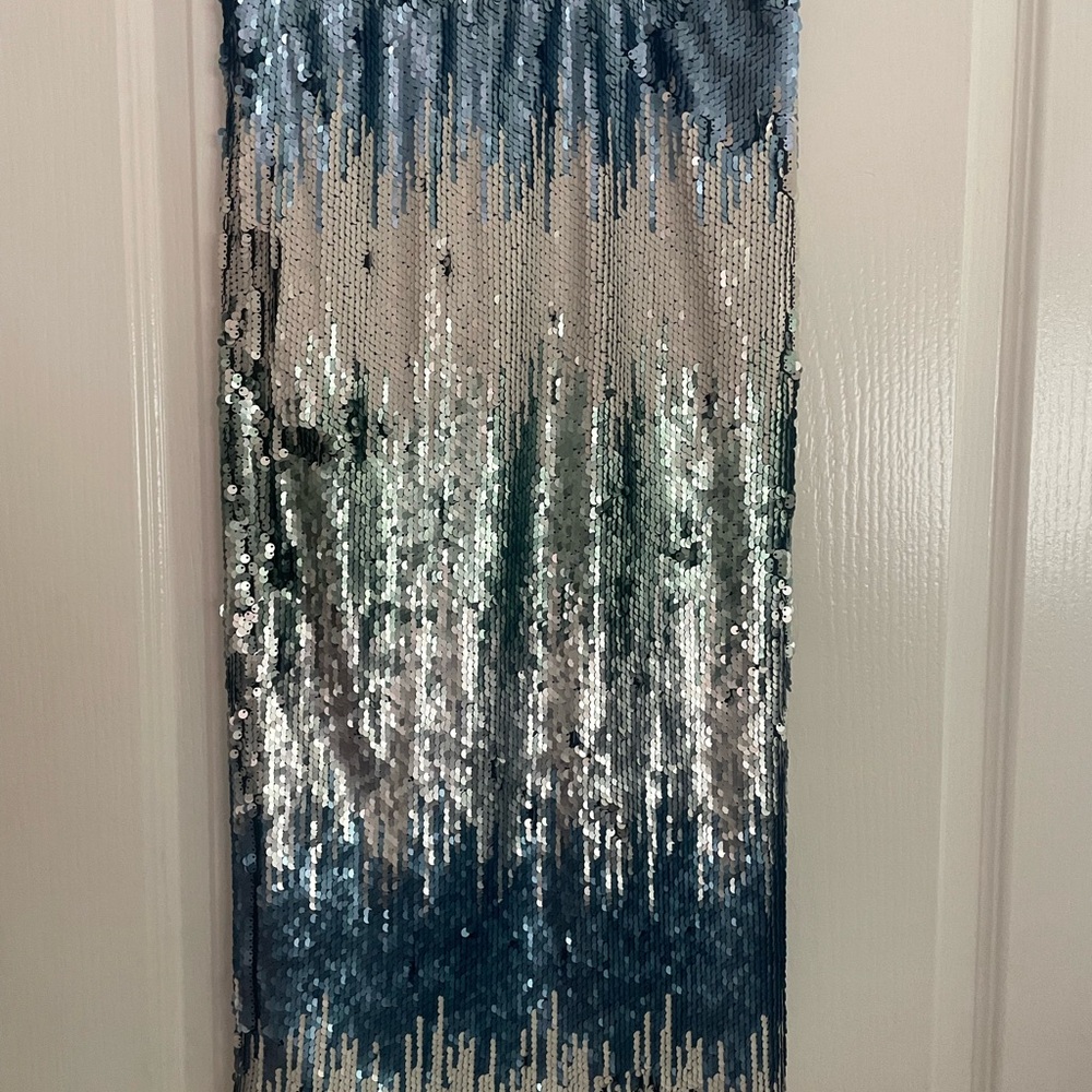 Blue and Silver Sequin skirt